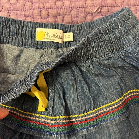 Mini Boden tiered woven colorful skort girls size 9-10Y - Picture 3 of 6